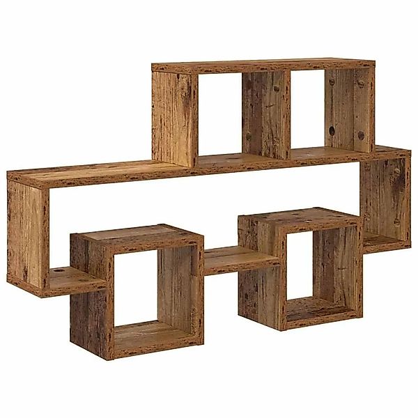 vidaXL Wandregal mit Regal Altholz 82 x 15 x 51 cm Holzwerkstoff 875182 günstig online kaufen