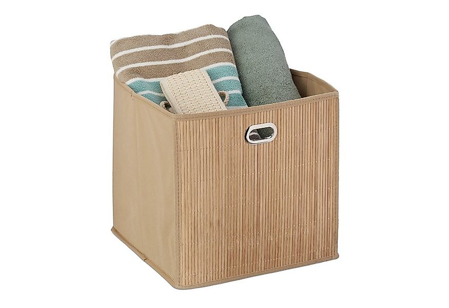 relaxdays Aufbewahrungskorb Bambus hoch, natur günstig online kaufen