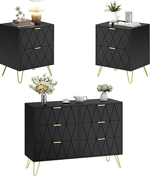 UEV Schlafzimmer-Set, 3er-Set Schlafzimmermöbel, Sparset Jugendzimmer-Set, günstig online kaufen