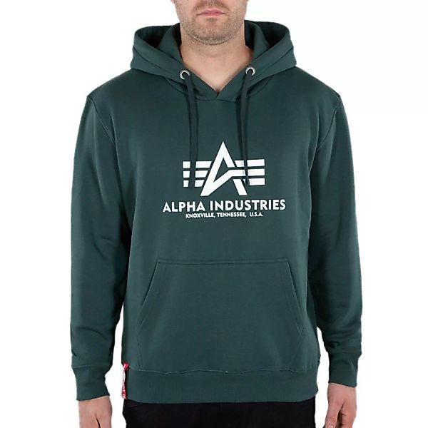 Alpha Industries Basic Kapuzenpullover 2XL Navy Green günstig online kaufen