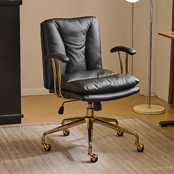 VINGLI Bürostuhl Ergonomisch, Schreibtischstuhl mit Goldenen günstig online kaufen