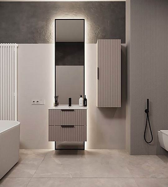 welltime Waschtisch "TIBU mit Waschbecken. 2 Schubladen. 2 Breiten (60/80cm günstig online kaufen