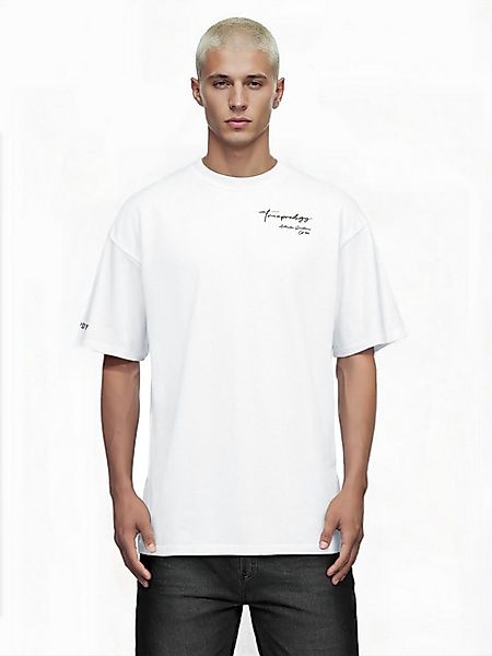 trueprodigy Oversize-Shirt Marin Logoprint Rundhals dicker Stoff günstig online kaufen