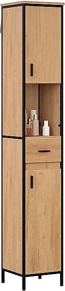 EUGAD Hochschrank (1-St) mit 5 Fächern 1 Schublade, natur, 30x180x30 cm günstig online kaufen