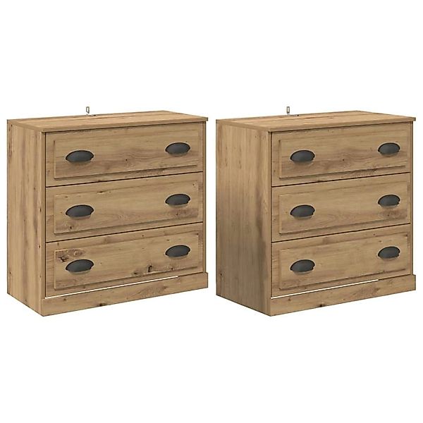 vidaXL Sideboards 2 Stk Artisan-Eiche 70 x 35,5 x 67,5 cm 3402654 günstig online kaufen