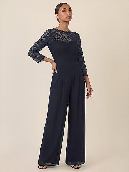 Apart Jumpsuit aus Spitze und Chiffon mit weitem Bein günstig online kaufen