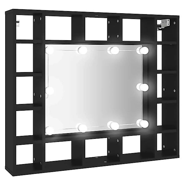 vidaXL LED-Spiegelschrank Schwarz 91x15x76,5 cm 833496 günstig online kaufen
