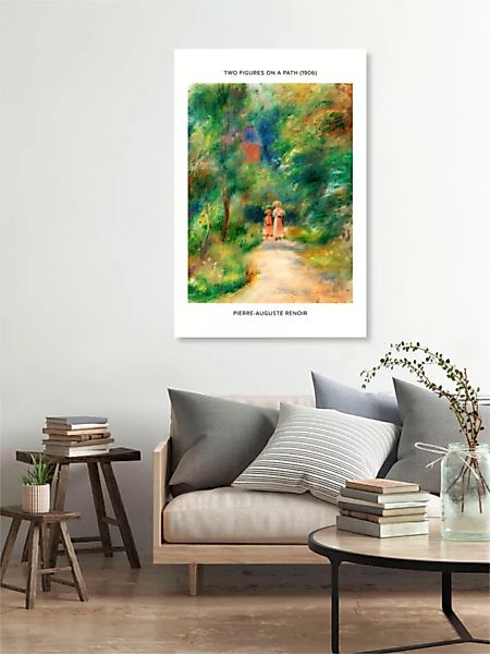 Poster / Leinwandbild - Pierre-auguste Renoir: Deux Figures Dans Un Sentier günstig online kaufen