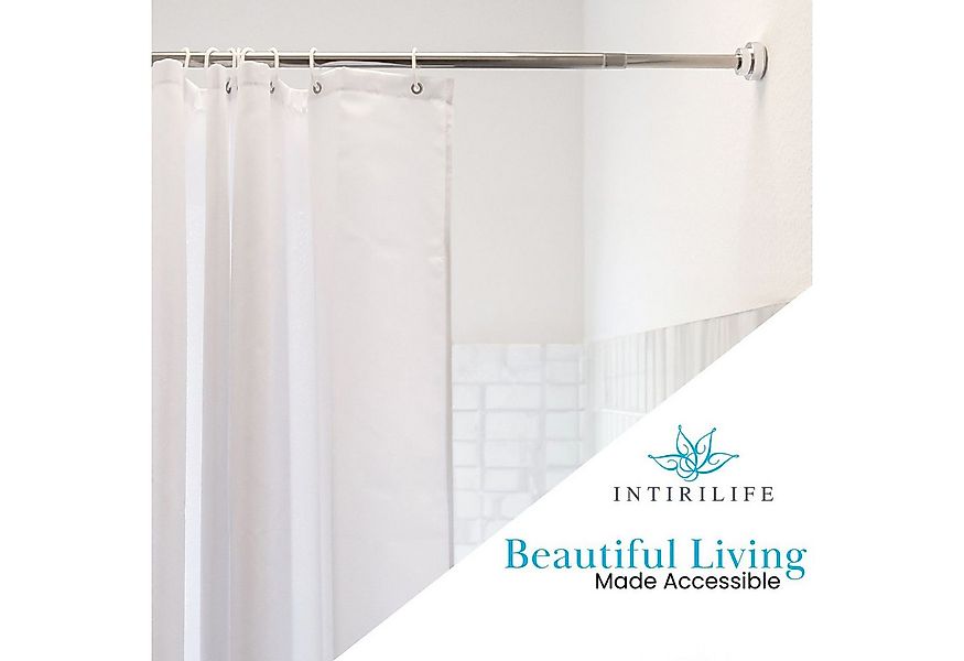 Intirilife Duschvorhangstange, Ø 1.8 mm, geklemmt, Edelstahl, Teleskop Dusc günstig online kaufen
