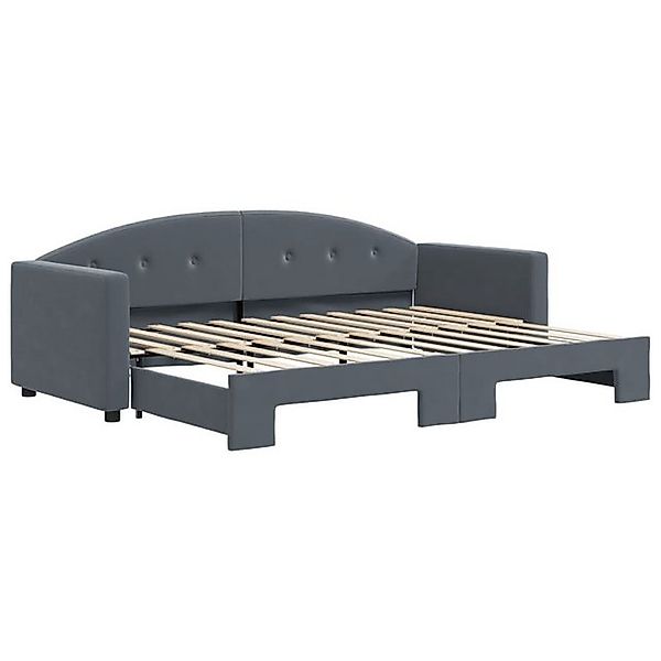 vidaXL Bett Tagesbett Ausziehbar Dunkelgrau 80x200 cm Samt günstig online kaufen