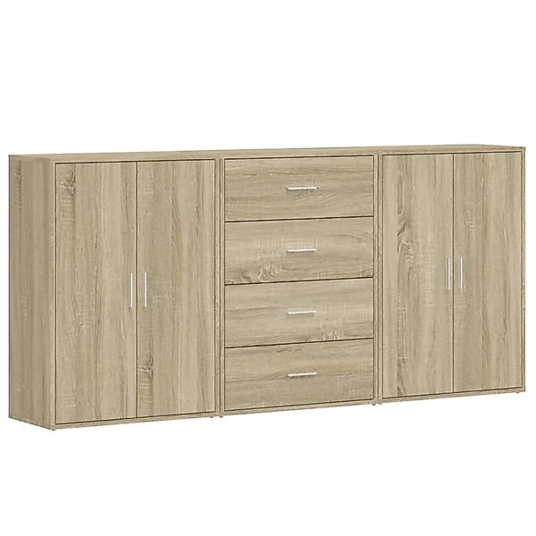 vidaXL Sideboards 3 Stk Sonoma-Eiche 60x31x84 cm Holzwerkstoff 3276576 günstig online kaufen