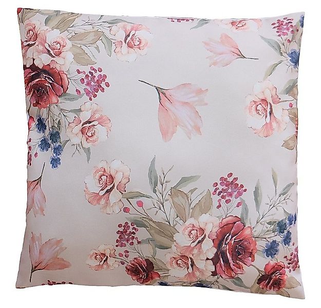 matches21 HOME & HOBBY Kissenbezüge Kissen-Bezug Blüten Rosen alt-rosa bunt günstig online kaufen