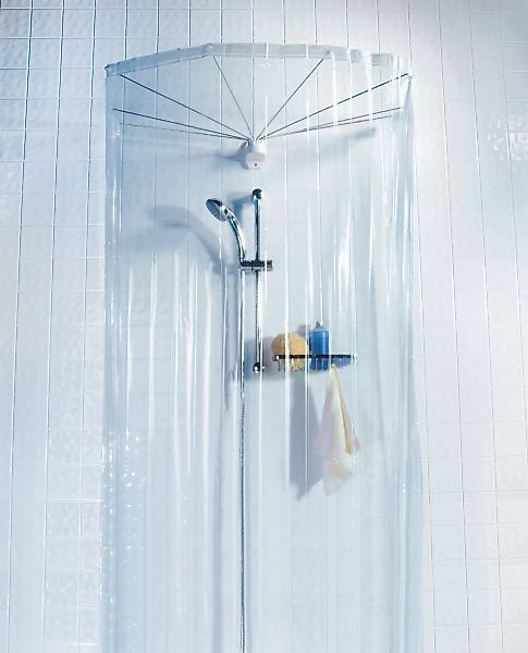 spirella Duschschirm "Ombrella", (Set), mit 8 Ösen, white, 200x170 cm; Dusc günstig online kaufen