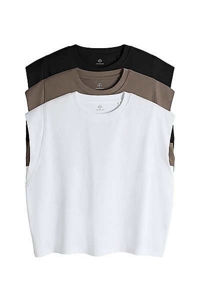 The Set T-Shirt The Set gerippte T-Shirts, 3er-Pack (3-tlg) günstig online kaufen