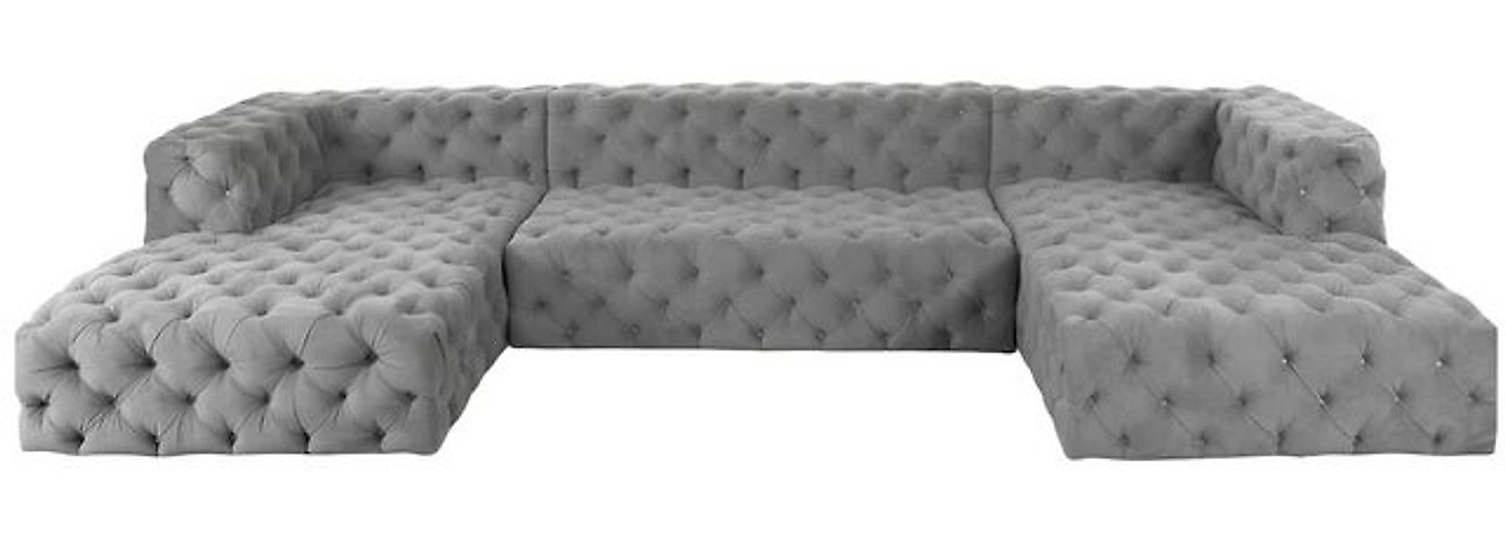 Xlmoebel Ecksofa Chesterfield Ecksofa XXL aus hochwertigem Textilgewebe, 1 günstig online kaufen