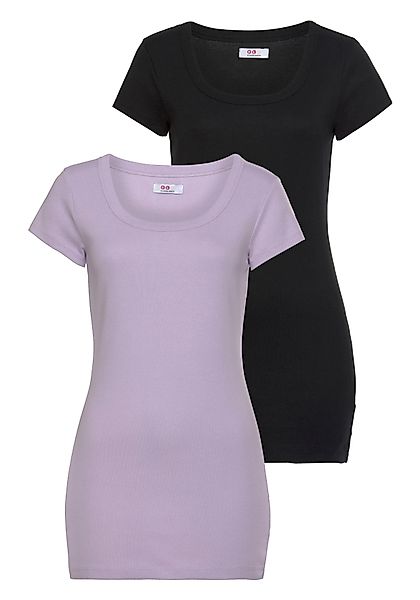 Flashlights T-Shirt (Packung, 2er-Pack) figurbetonter Schnitt, günstig online kaufen