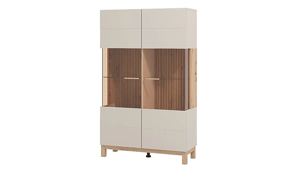 Vitrine  Esperia ¦ beige ¦ Maße (cm): B: 90 H: 146,5 T: 35.0 Schränke > Vit günstig online kaufen
