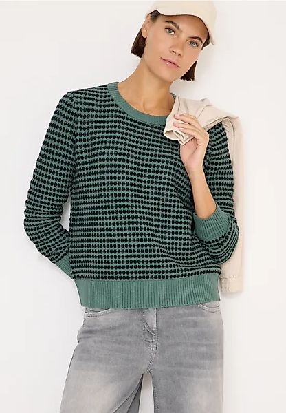 Two-Tone Strukturpullover günstig online kaufen