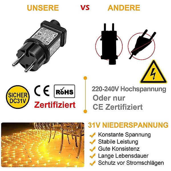 MUPOO LED-Lichternetz Ramadan Deko LED Netz günstig online kaufen
