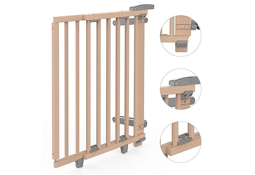 Geuther Treppenschutzgitter Oris zum Bohren 67-135 cm Naturbelassen, Für Er günstig online kaufen