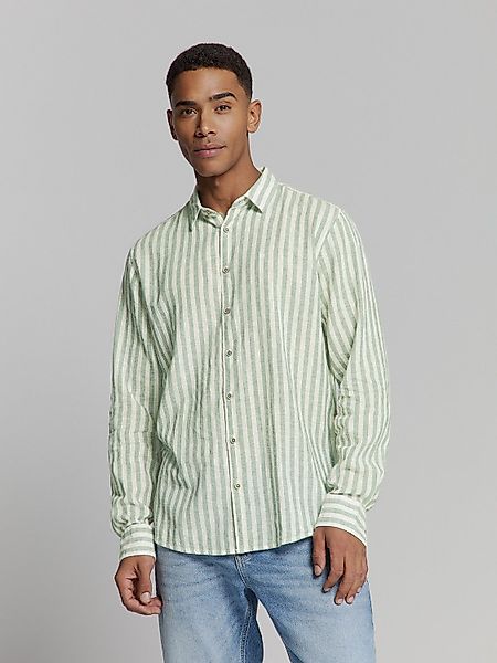 NO EXCESS Langarmhemd No Excess Leinenhemd günstig online kaufen