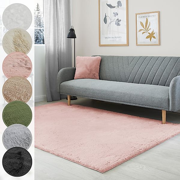 LUXOR living Fellteppich »Novara«, rechteckig, 30 mm Höhe, Kunstfell, Kanin günstig online kaufen