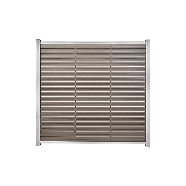 T&J BPC-Steckzaun Hörvig 180 cm x 180 cm Schokobraun-Silber günstig online kaufen