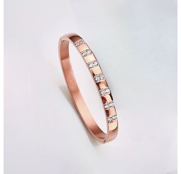 ROUGEMONT Armreif Massiver Luxus Edelstahl Armreif 8mm 6mm Wasserfest 18K G günstig online kaufen