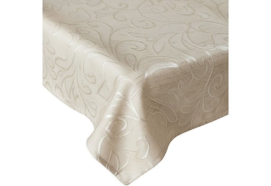 NYVI Tischdecke Tischdecke Elegance Leinenoptik Ecru Ornamente für festlich günstig online kaufen