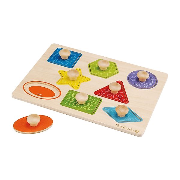 EverEarth® Lernspielzeug Holz-Puzzle Formen und Farben günstig online kaufen