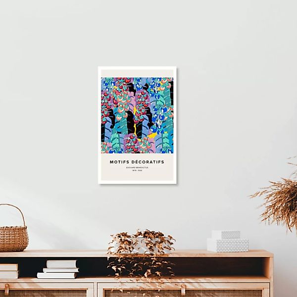 Poster / Leinwandbild - Édouard Bénédictus: Art Deco Blumenmuster Aus Den M günstig online kaufen
