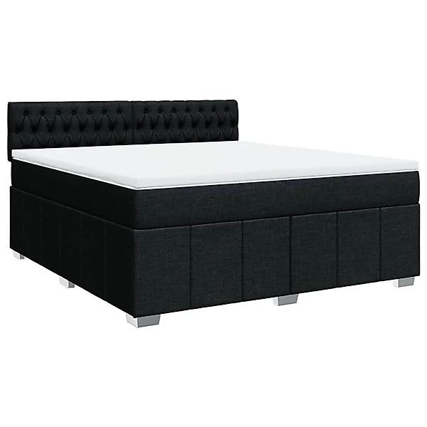vidaXL Boxspringbett mit Matratze Schwarz 180x200 cm Stoff 3287156 günstig online kaufen