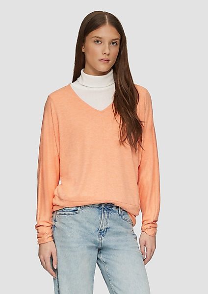 s.Oliver Langarmshirt T-Shirt Meliertes Langarmshirt mit günstig online kaufen