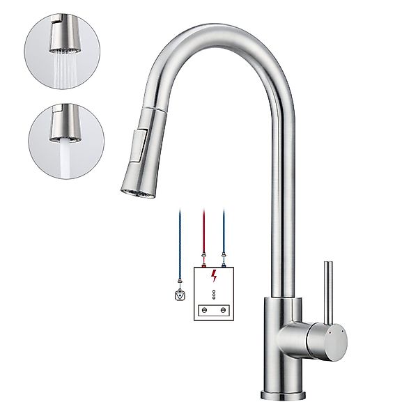 WOOHSE Spültischarmatur Niederdruck 360° Drehbare Wasserhahn günstig online kaufen