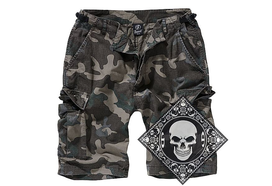 Brandit Cargoshorts Cargo Shorts kurze Hose Ripstop Army mit UD Bandana günstig online kaufen