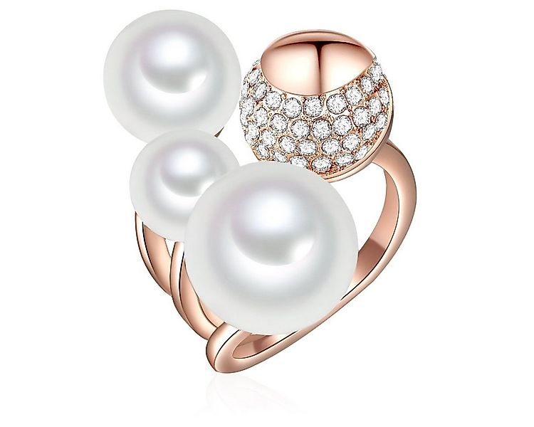 Lulu & Jane Perlenring roségold, mit Glas günstig online kaufen