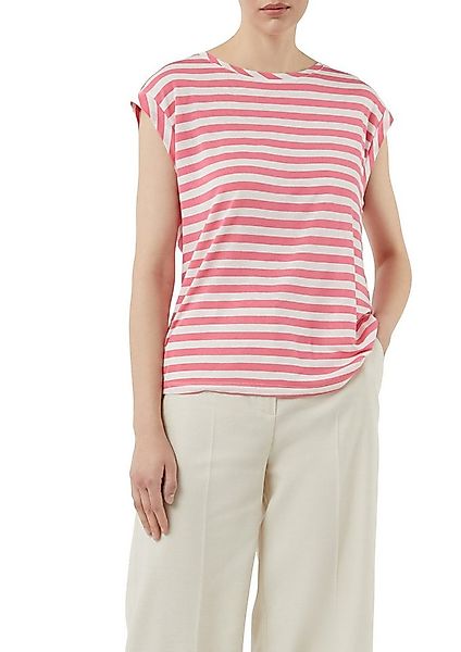 comma T-Shirt mit Streifen Muster günstig online kaufen