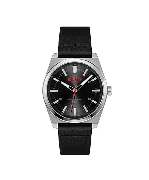 HUGO Quarzuhr #ARK 1530437, Armbanduhr, Herrenuhr, Lederarmband, analog günstig online kaufen