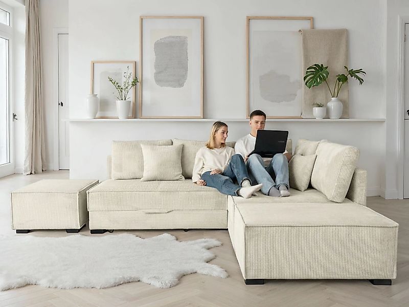 Home affaire Ecksofa "Night & Day L-Form, Breite 316 cm mit Dauer-Schlaffun günstig online kaufen