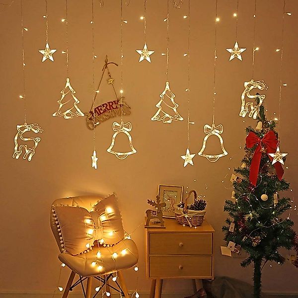 MUPOO LED-Lichterkette 3 m LED-Lichtervorhang Batterie günstig online kaufen