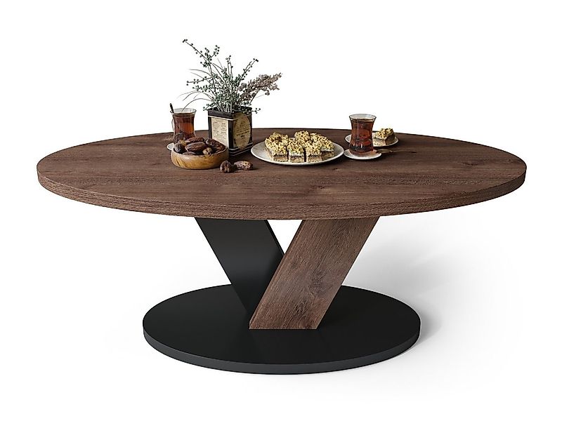 designimpex Couchtisch Design Couchtisch Lova oval Wohnzimmertisch ovaler T günstig online kaufen