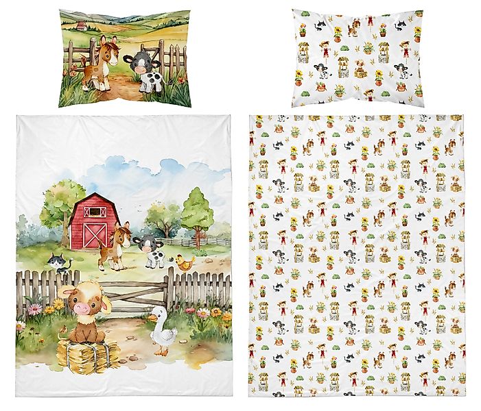 Detexpol Babybettwäsche Set Traktor Bauernhof 2tlg. günstig online kaufen