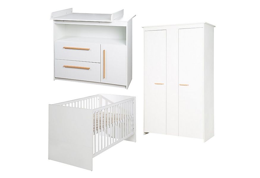 roba® Babyzimmer-Komplettset Lilo 3-teilig, Mitwachsend durch Höhenverstell günstig online kaufen