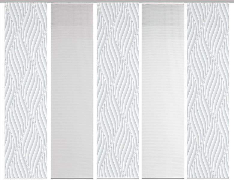 Vision S Schiebegardine »5ER SET WAVE«, (5 St.), HxB: 260x60, Schiebevorhan günstig online kaufen