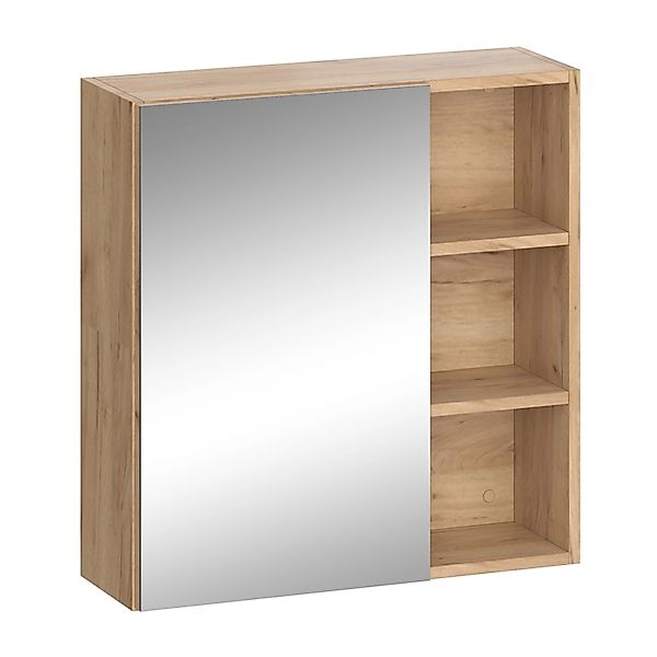 Vicco Badspiegelschrank Senyo Anthrazit/Goldkraft Eiche 62 x 64 cm günstig online kaufen