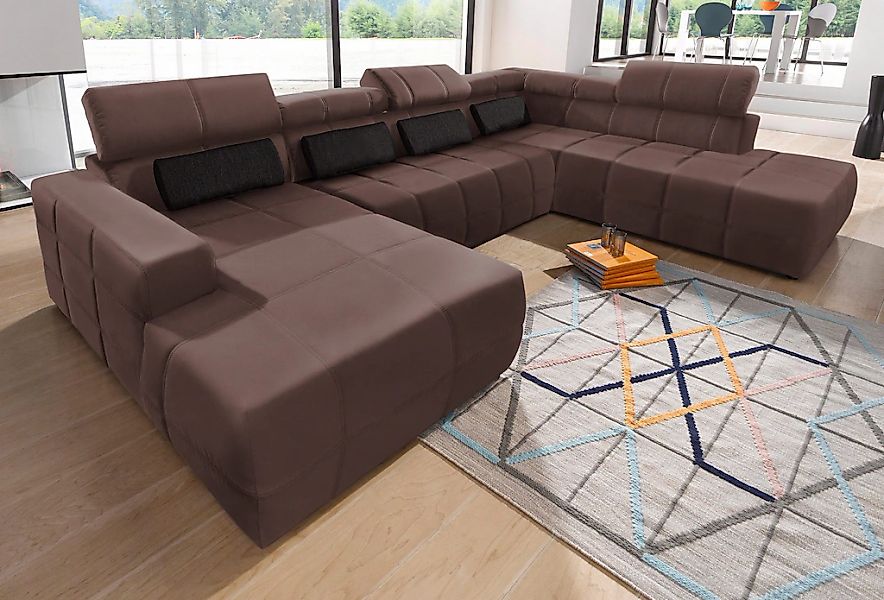 DOMO collection Wohnlandschaft "Brandon, whlw. mit Sitztiefenverstellung, w günstig online kaufen