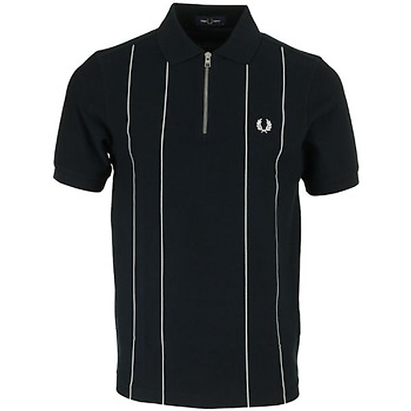 Fred Perry  T-Shirts & Poloshirts Pinstripe Zip Neck Polo Shirt günstig online kaufen