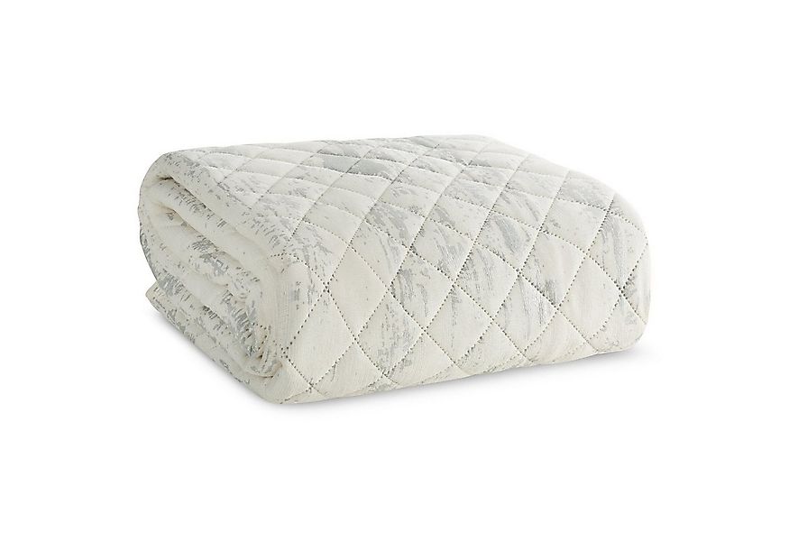 Eurofirany Tagesdecke BLINK, Samtdecke Karomuster Weicher Überwurf Velours günstig online kaufen