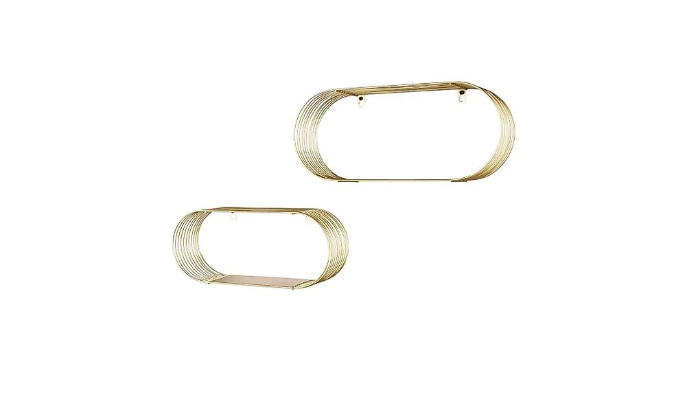 Wandregal 2er-Set  Joyce ¦ gold ¦ Maße (cm): B: 10 H: 18 Regale > Regalsets günstig online kaufen