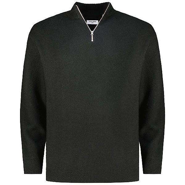 Jack&Jones Strickpullover mit Troyer-Kragen Farbe schwarz Größe: 5XL günstig online kaufen